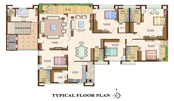 Prestige Vaishnoi Rainbow Waters Floor Plan